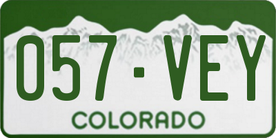 CO license plate 057VEY