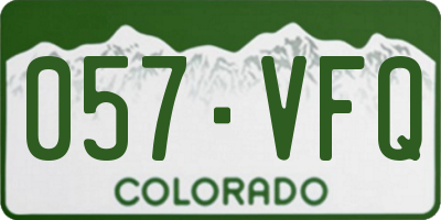 CO license plate 057VFQ