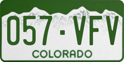 CO license plate 057VFV