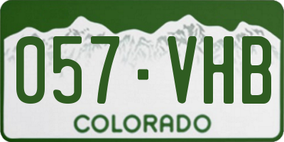CO license plate 057VHB