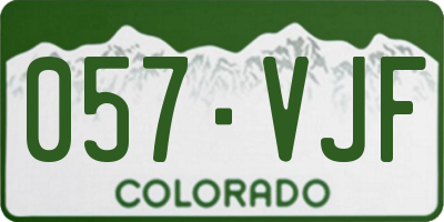 CO license plate 057VJF