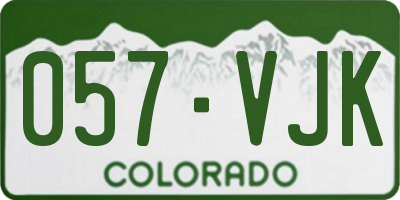 CO license plate 057VJK