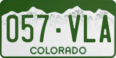 CO license plate 057VLA