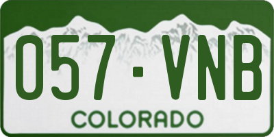 CO license plate 057VNB