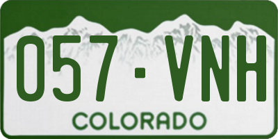 CO license plate 057VNH