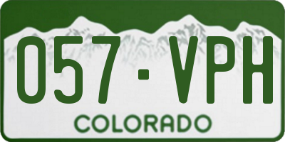 CO license plate 057VPH