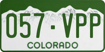 CO license plate 057VPP
