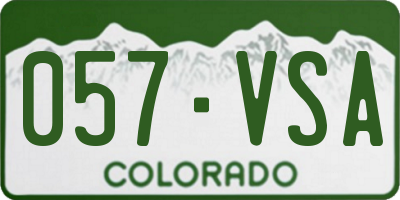 CO license plate 057VSA