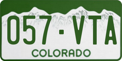 CO license plate 057VTA