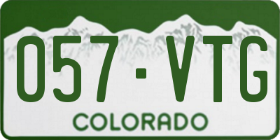 CO license plate 057VTG