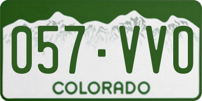 CO license plate 057VVO