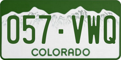 CO license plate 057VWQ