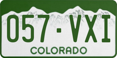 CO license plate 057VXI