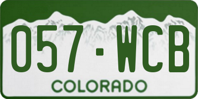 CO license plate 057WCB