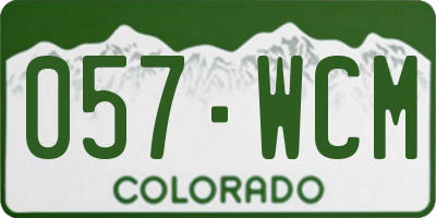 CO license plate 057WCM