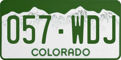 CO license plate 057WDJ