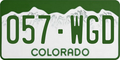 CO license plate 057WGD