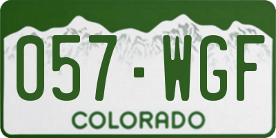 CO license plate 057WGF