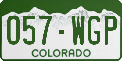 CO license plate 057WGP