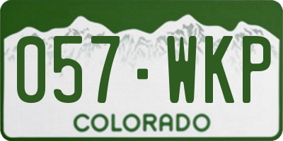 CO license plate 057WKP