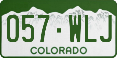 CO license plate 057WLJ