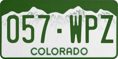CO license plate 057WPZ