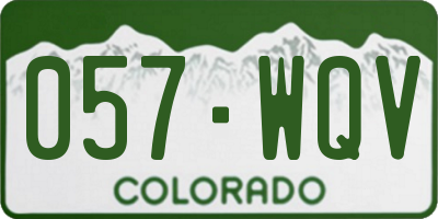 CO license plate 057WQV