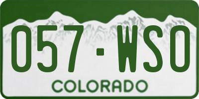 CO license plate 057WSO