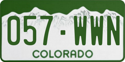 CO license plate 057WWN