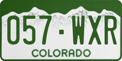 CO license plate 057WXR