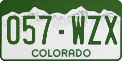 CO license plate 057WZX