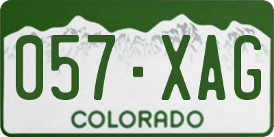CO license plate 057XAG