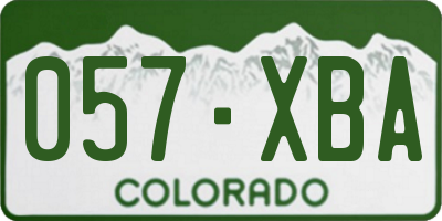 CO license plate 057XBA