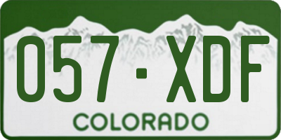CO license plate 057XDF