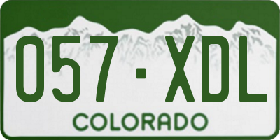 CO license plate 057XDL