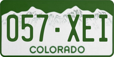 CO license plate 057XEI