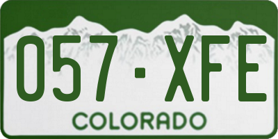 CO license plate 057XFE