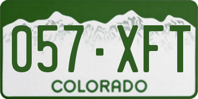 CO license plate 057XFT
