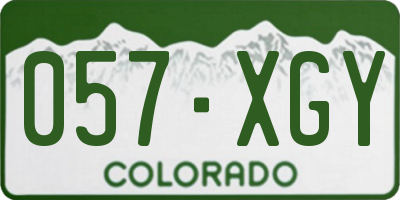 CO license plate 057XGY