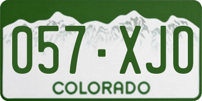 CO license plate 057XJO