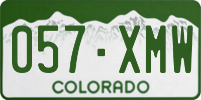 CO license plate 057XMW