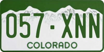 CO license plate 057XNN