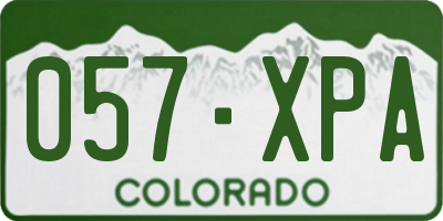 CO license plate 057XPA