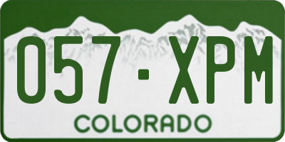 CO license plate 057XPM