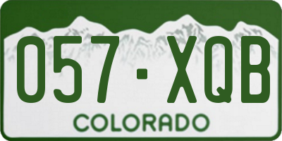 CO license plate 057XQB