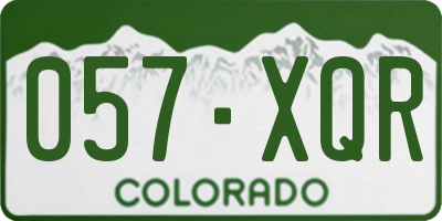 CO license plate 057XQR