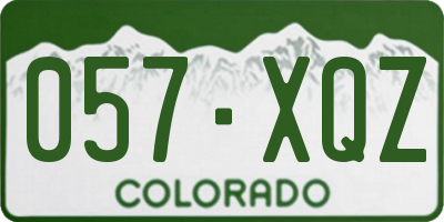 CO license plate 057XQZ