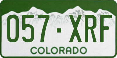 CO license plate 057XRF