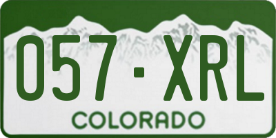 CO license plate 057XRL