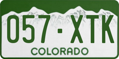 CO license plate 057XTK